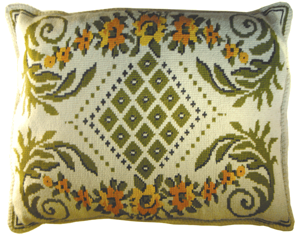 Cushion cover with ornament Cushion cover with ornament