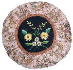 Cushion cover with flowers