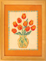 Flower motif, сross-stitch