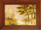 Autumn landscape, сross-stitch