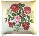 Cushion cover with roses, сross-stitch