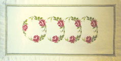 Table-cloth with roses motif, сross-stitch