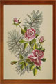 Roses motif, satin stitch