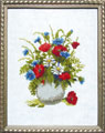 Flower motif, сross-stitch