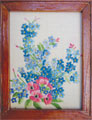 Forget-me-not motif, satin stitch