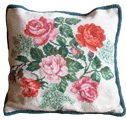 Cushion cover with roses, сross-stitch