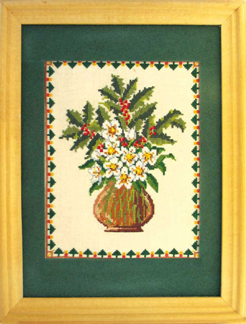 Christmas flowers motif