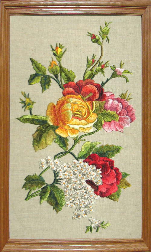 Flower motif, triptych, part 2