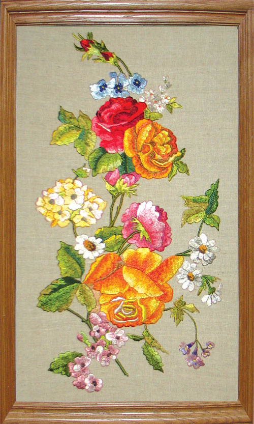 Flower motif, triptych, part 1