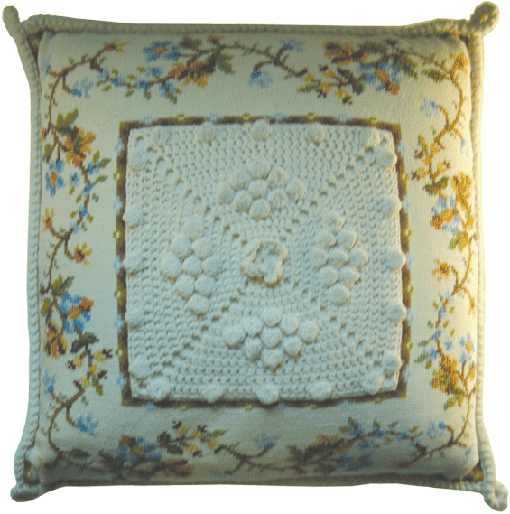 Cushion cover with ornament