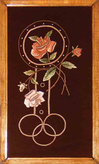 Ornament with roses, triptych, part 2